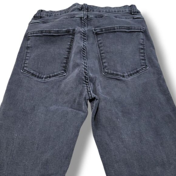 Zara Jeans Size 4 W25"L26" Zara Woman Skinny Jeans Stretch Ankle Crop Jeans Torn - Picture 5 of 7